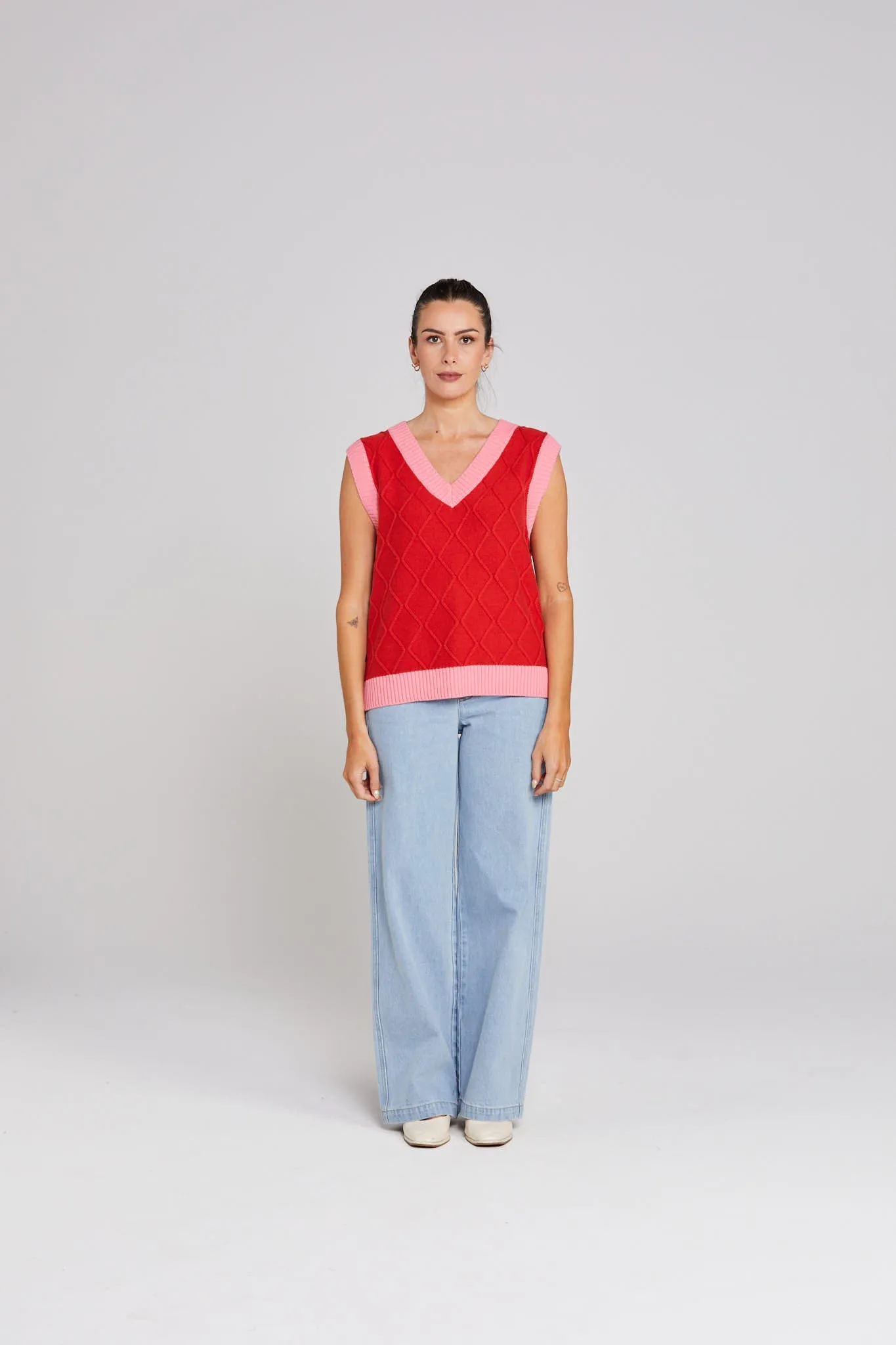 Thing Thing Shackle Vest | Pink Lipstick