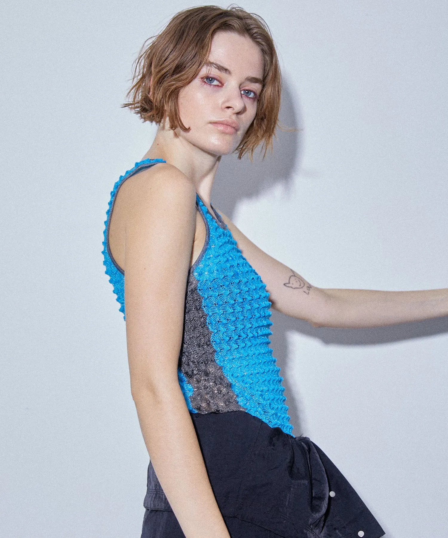Togetoge Sheer Knit Tank Top