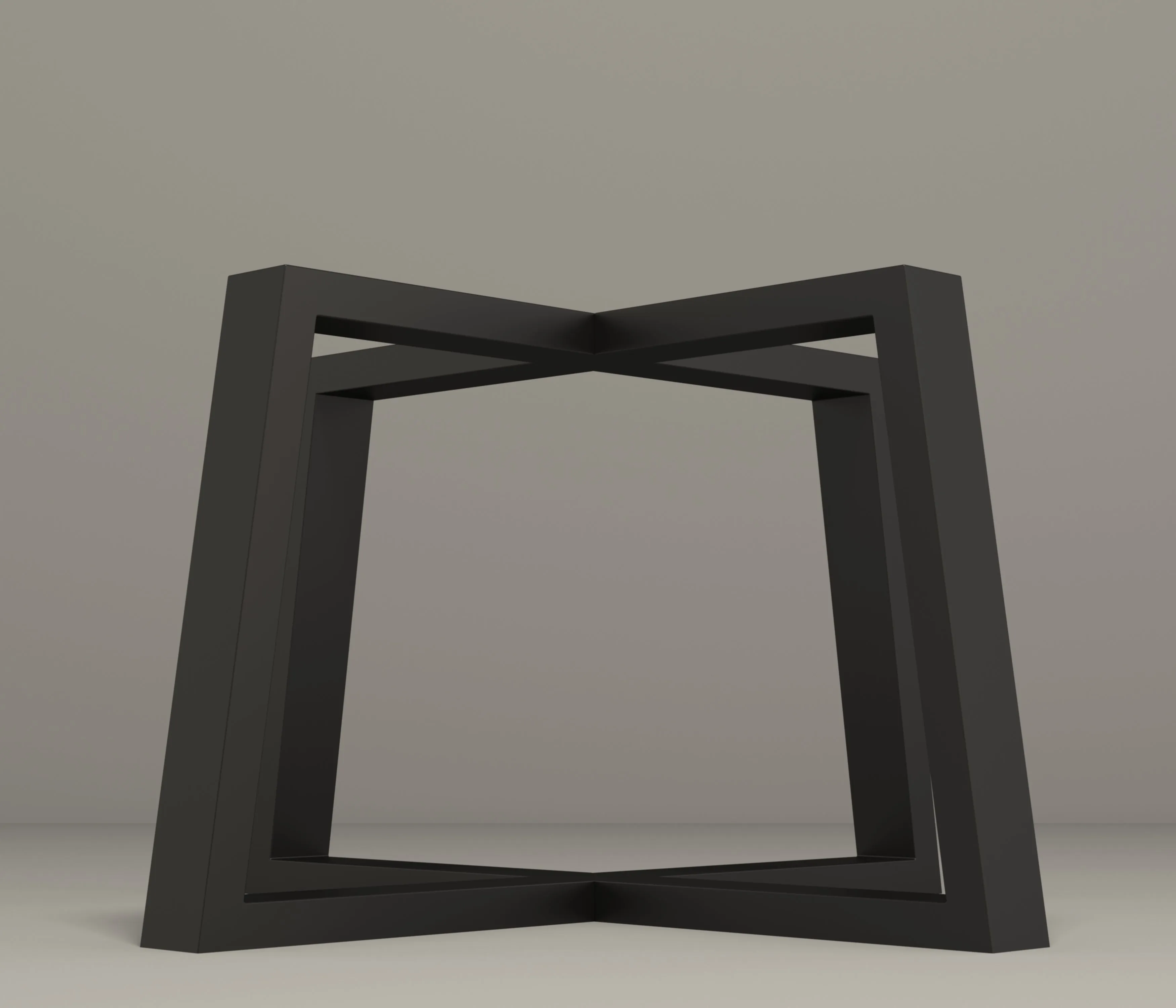 Trapezoid Round Steel Frame Dining Table Base For 72 '' Tables   | TEPE 4840