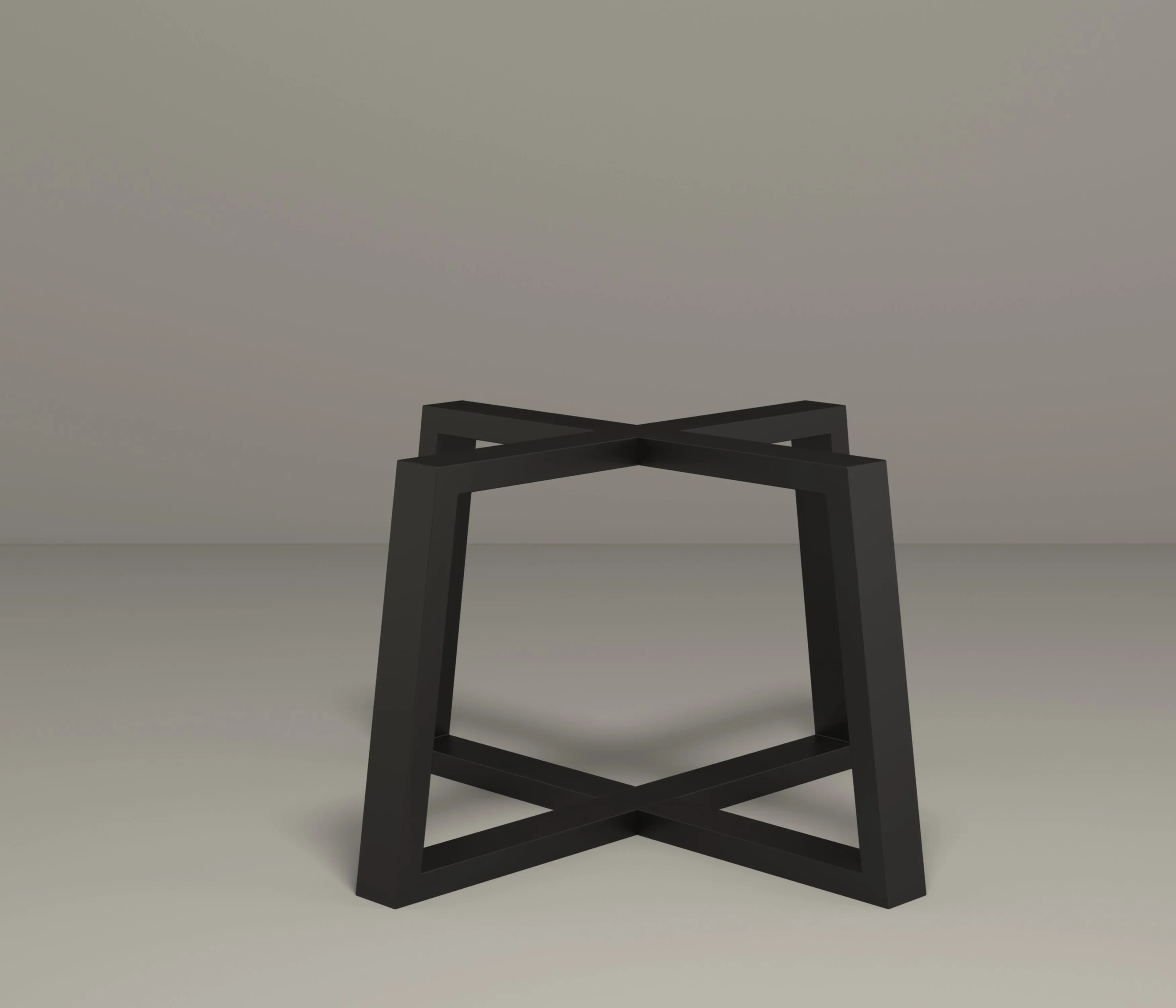 Trapezoid Round Steel Frame Dining Table Base For 72 '' Tables   | TEPE 4840