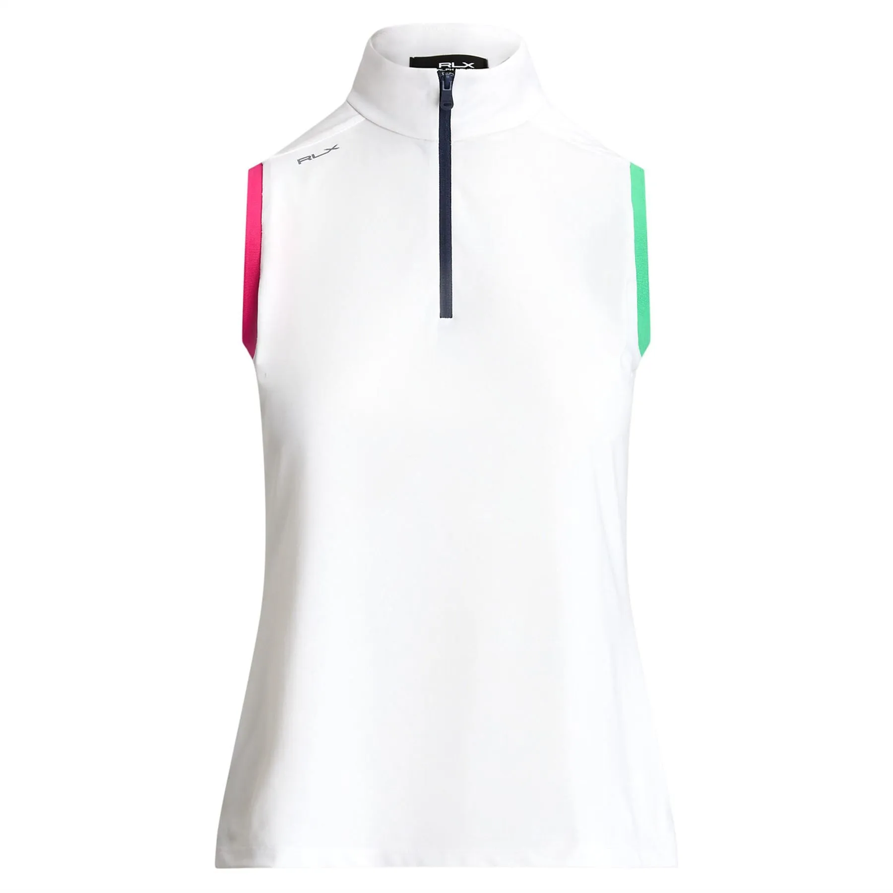 Tri Quarter Zip Pullover Ceramic White/Bright Pink/Vineyard Green/Refined Navy