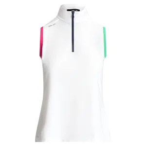 Tri Quarter Zip Pullover Ceramic White/Bright Pink/Vineyard Green/Refined Navy