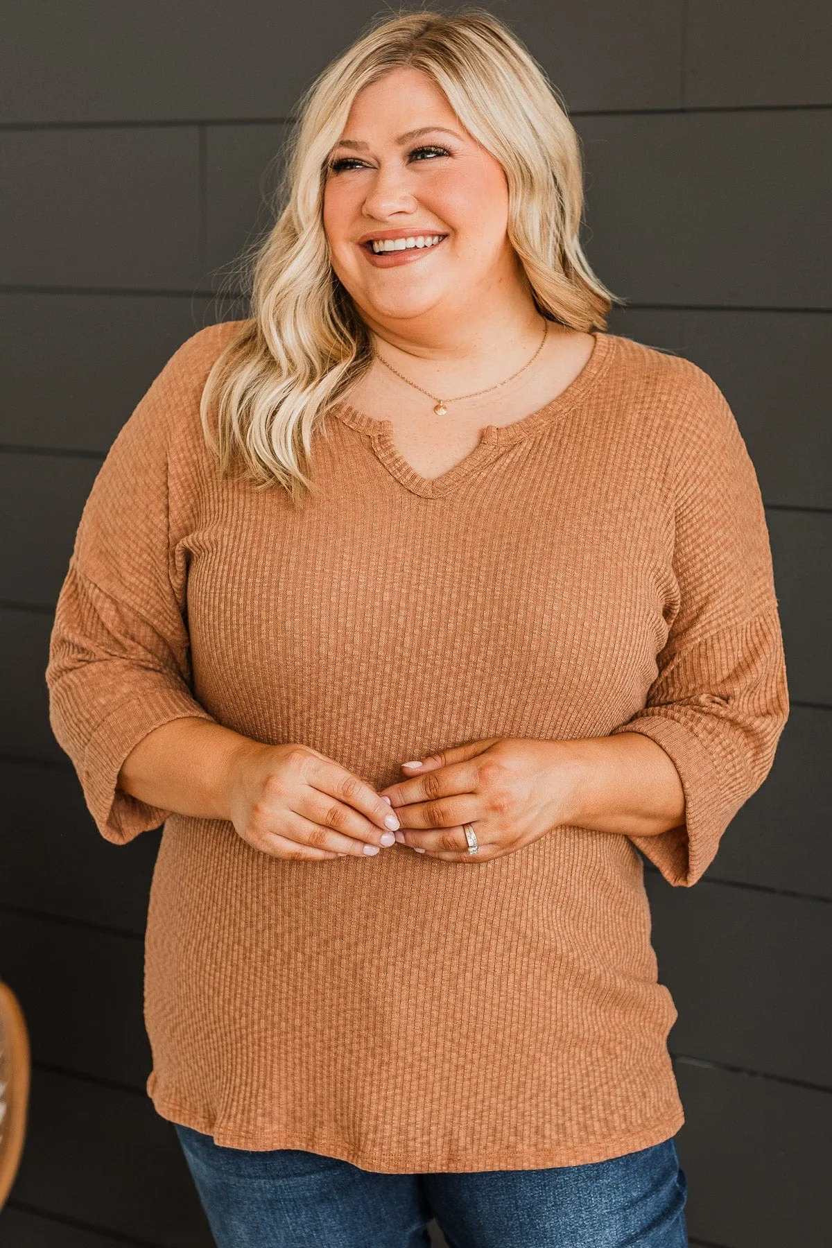 Truly Myself Knit Top- Clay