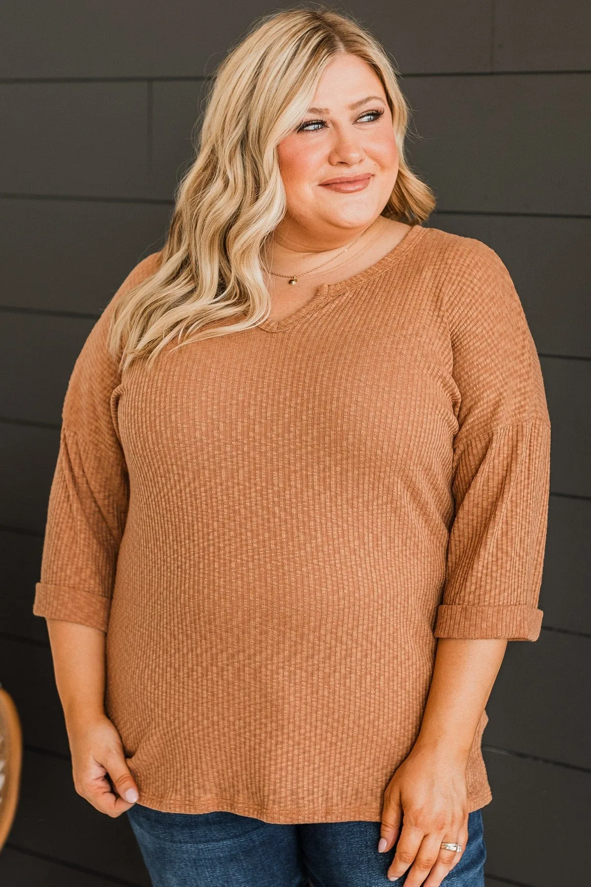 Truly Myself Knit Top- Clay