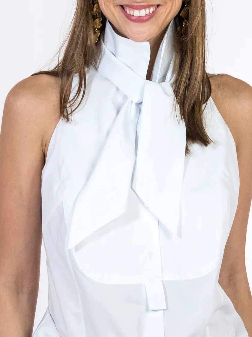 Tuxedo White Blouse