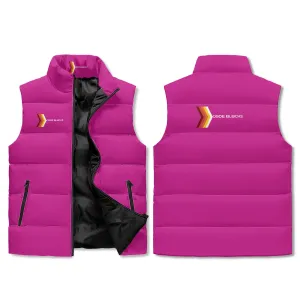 Unisex Lightweight All Over Printing Stand Collar Zip Up Puffer Vest