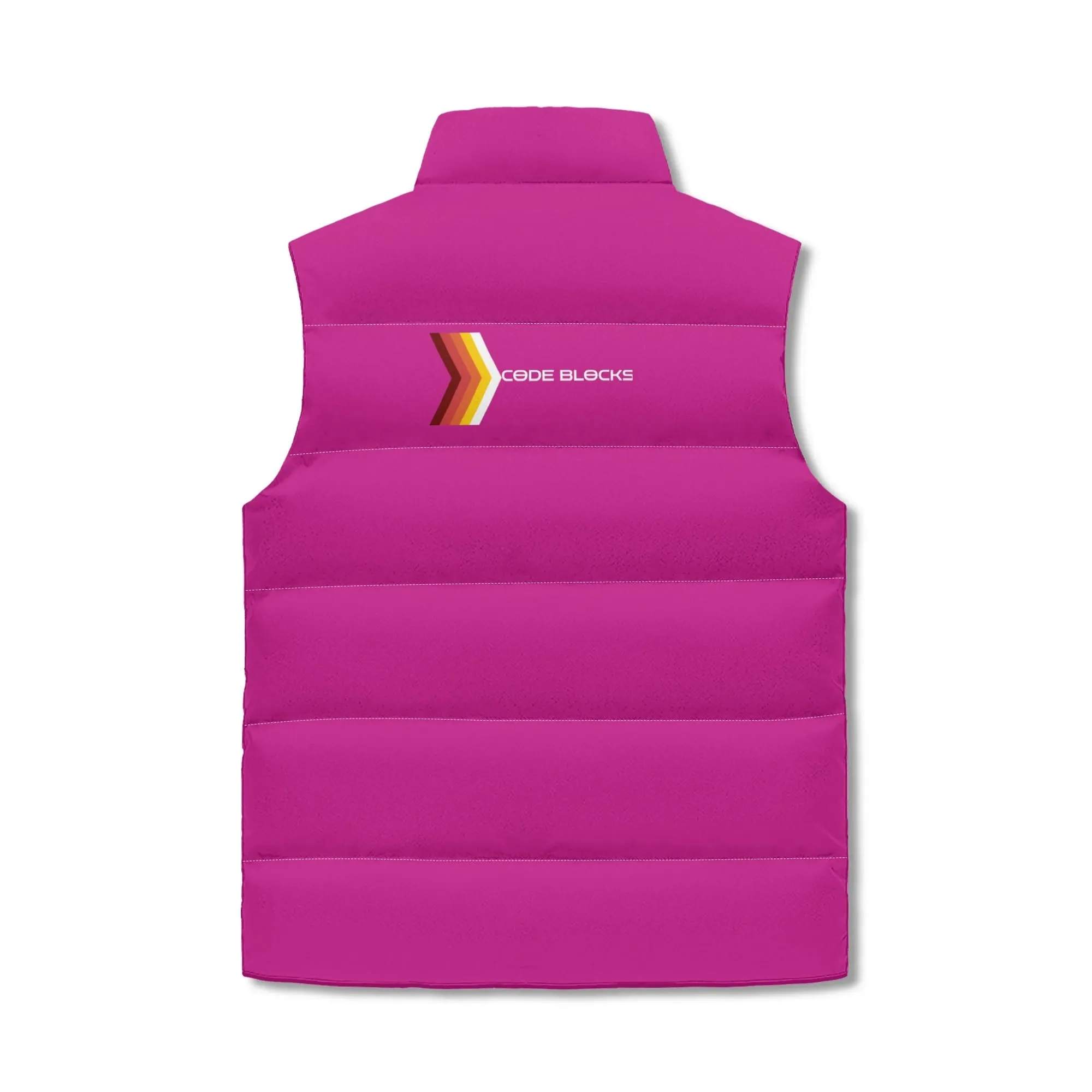 Unisex Lightweight All Over Printing Stand Collar Zip Up Puffer Vest