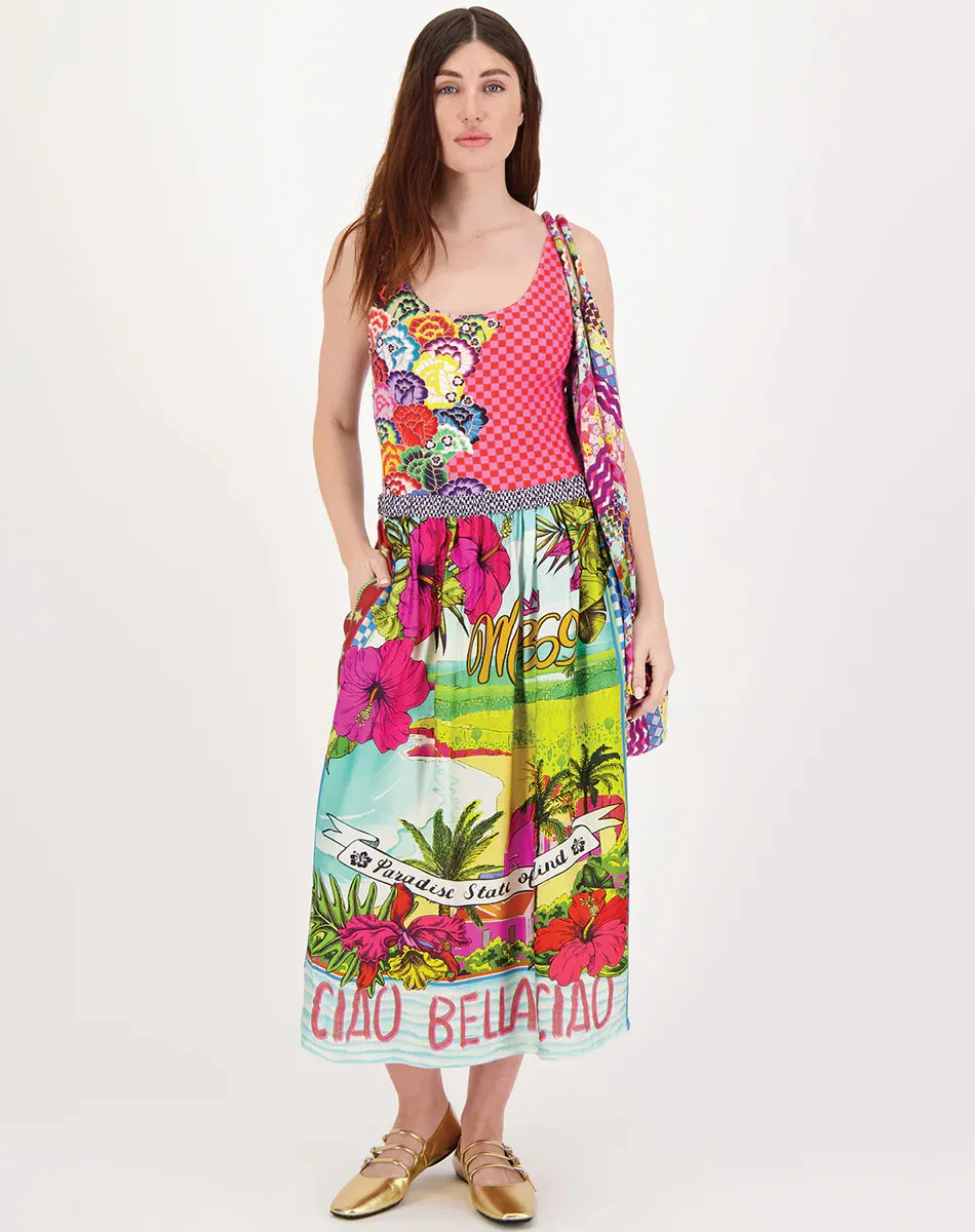 Vanessa Love Midi Print Skirt by Me369