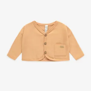 Veste corail en jersey de coton biologique, naissance || Coral vest in organic cotton jersey, newborn