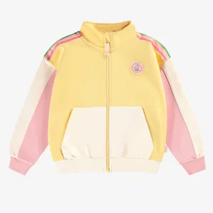 Veste jaune en coton français, enfant || Yellow jacket in French terry, child