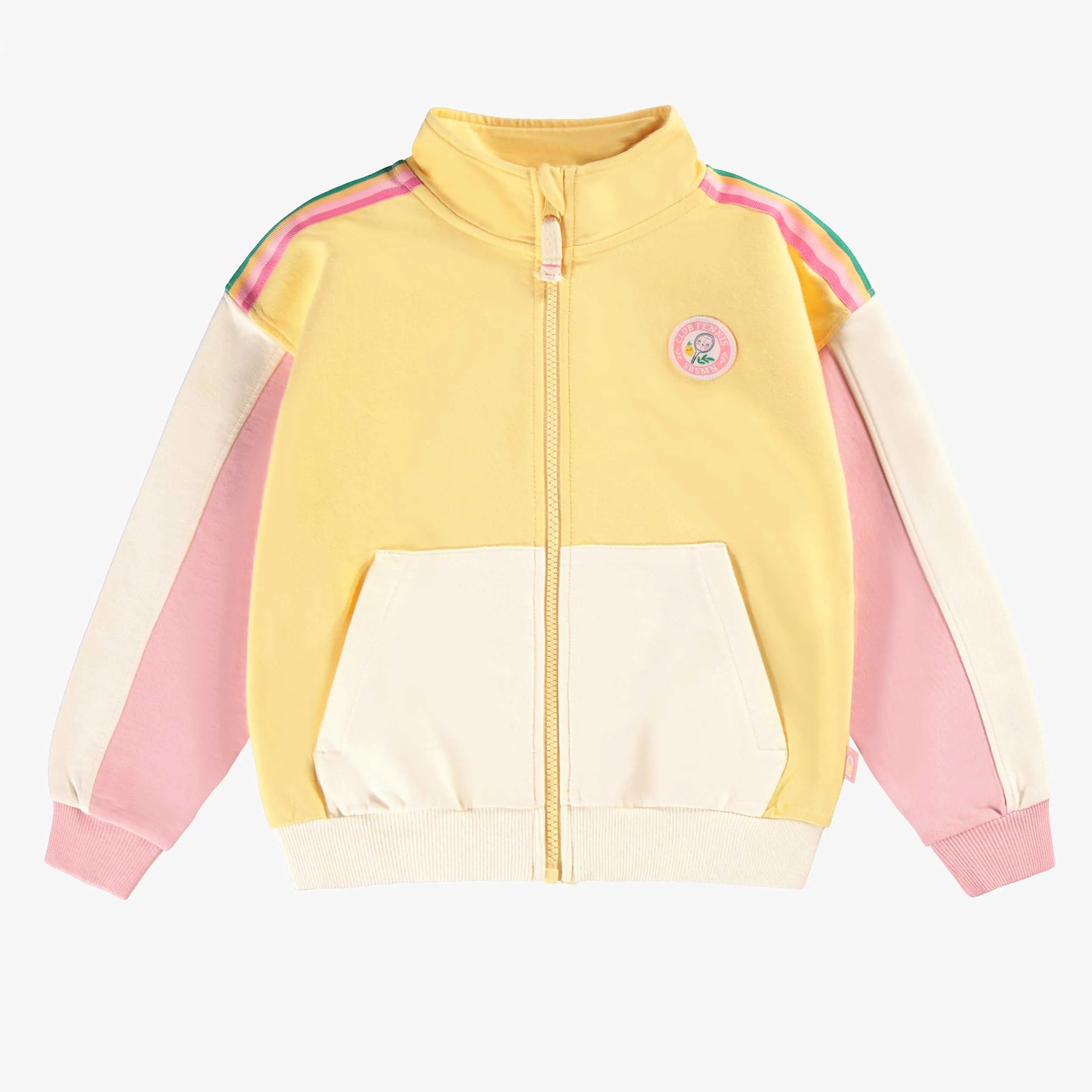 Veste jaune en coton français, enfant || Yellow jacket in French terry, child