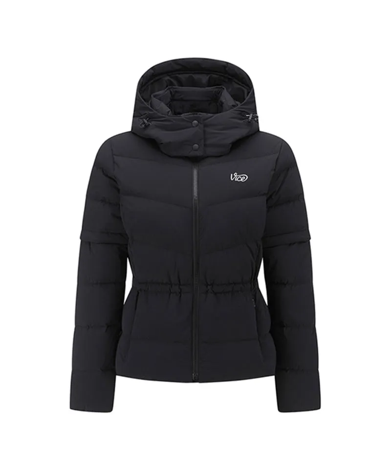 Vice Golf Atelier Women's Detachable Sleeve Hoodie Down Jacket - 2 Colors