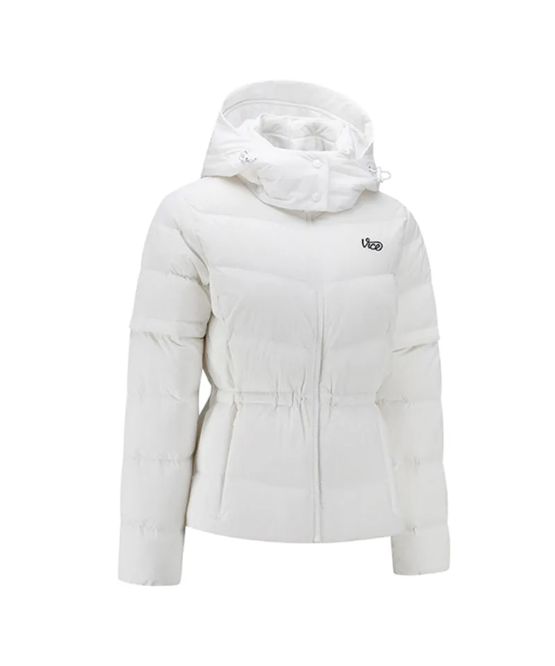 Vice Golf Atelier Women's Detachable Sleeve Hoodie Down Jacket - 2 Colors