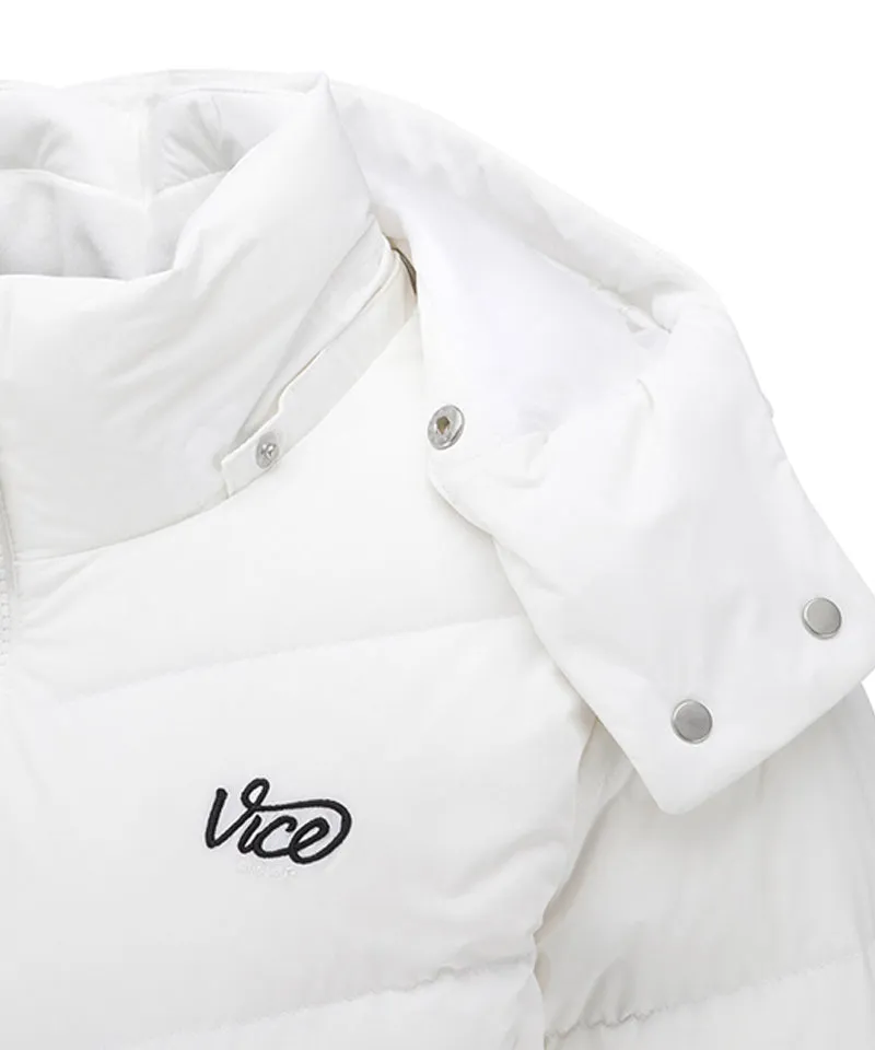 Vice Golf Atelier Women's Detachable Sleeve Hoodie Down Jacket - 2 Colors