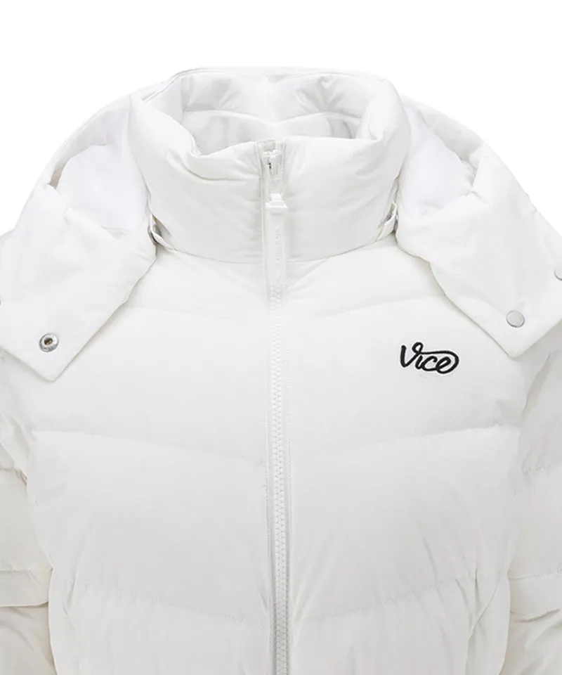 Vice Golf Atelier Women's Detachable Sleeve Hoodie Down Jacket - 2 Colors