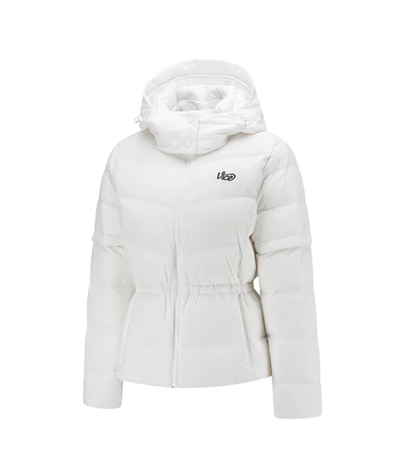 Vice Golf Atelier Women's Detachable Sleeve Hoodie Down Jacket - 2 Colors