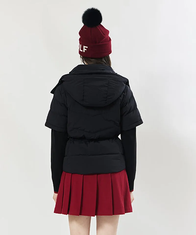 Vice Golf Atelier Women's Detachable Sleeve Hoodie Down Jacket - 2 Colors