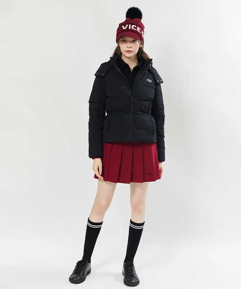 Vice Golf Atelier Women's Detachable Sleeve Hoodie Down Jacket - 2 Colors