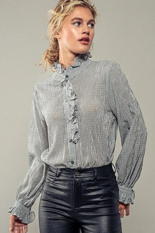Victorian Gingham Flaunt Blouse