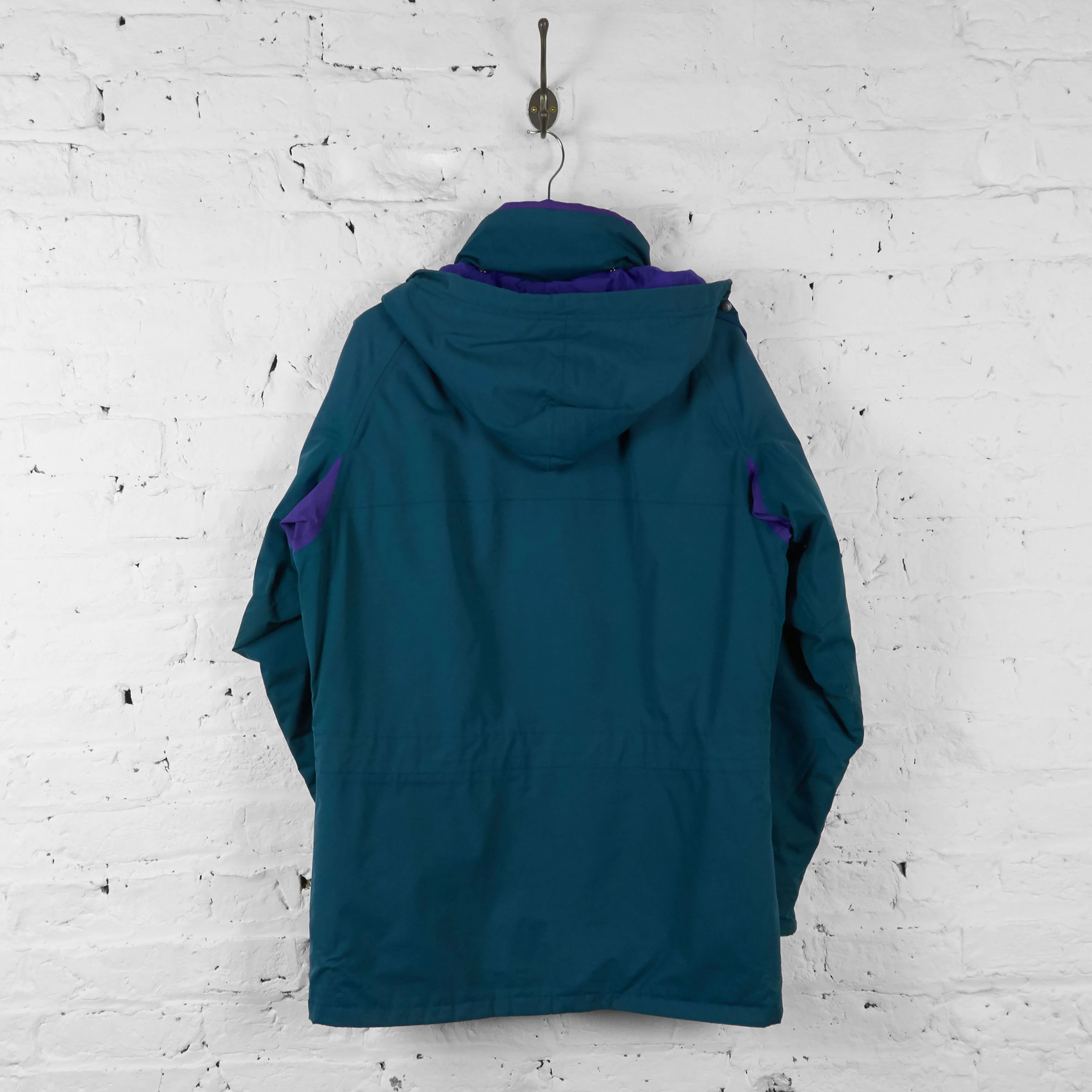 Vintage Berghaus Aqua Foil Hooded Jacket - Green/Purple - L