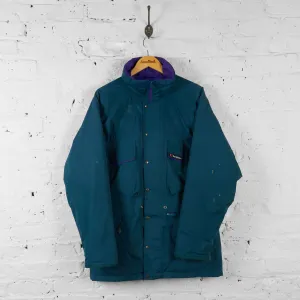 Vintage Berghaus Aqua Foil Hooded Jacket - Green/Purple - L