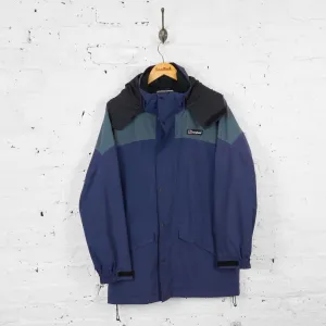 Vintage Hooded Berghaus Jacket - Navy/Grey - M