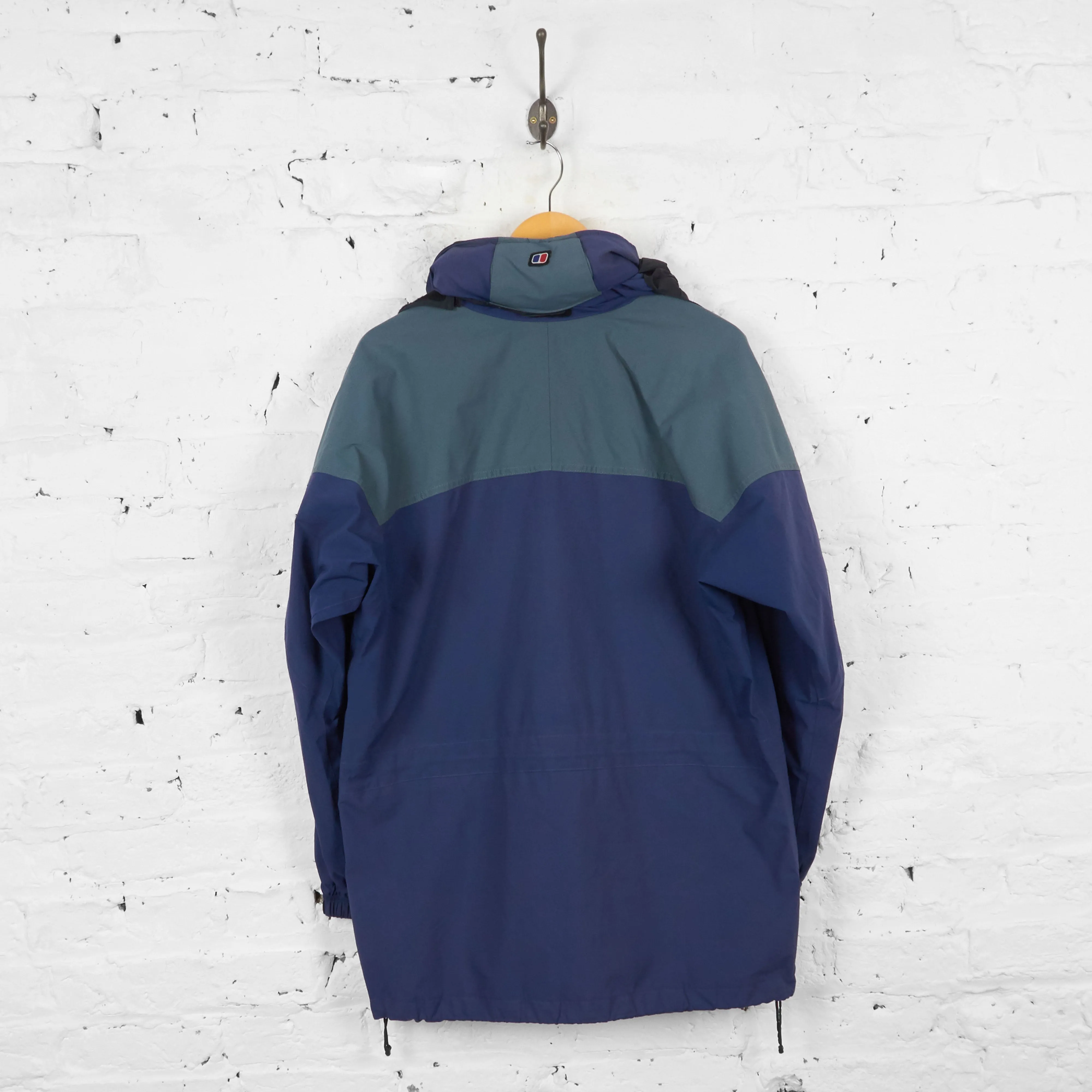 Vintage Hooded Berghaus Jacket - Navy/Grey - M