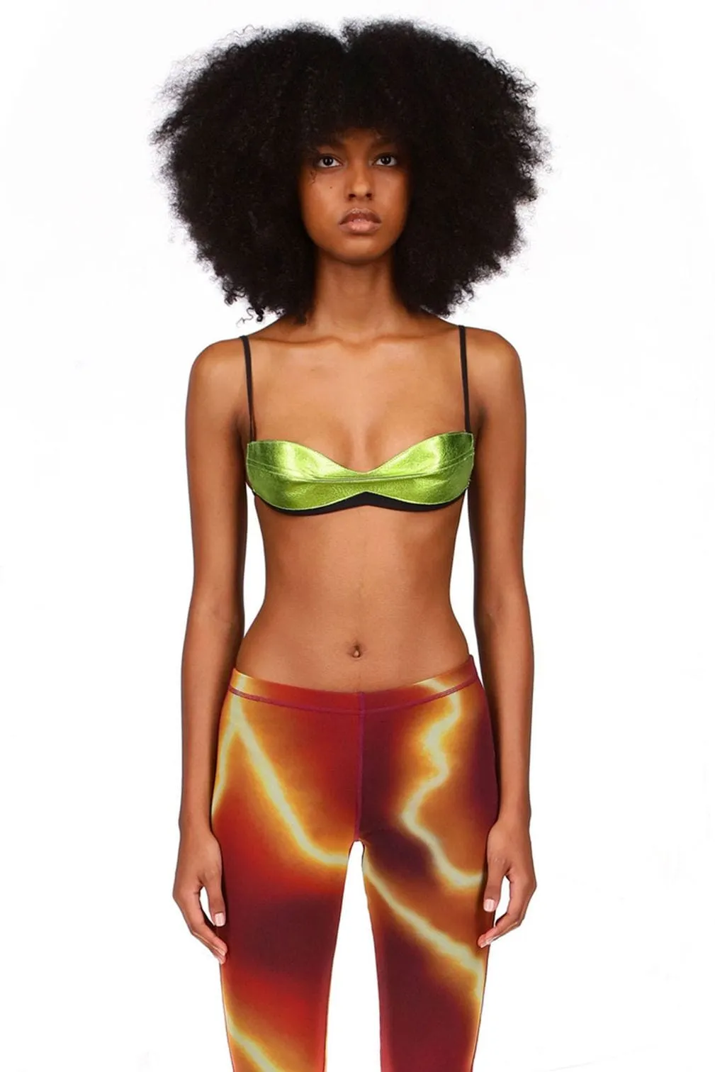 Wasabi Leather Bra Top