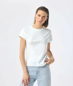 White Blouse with Flower