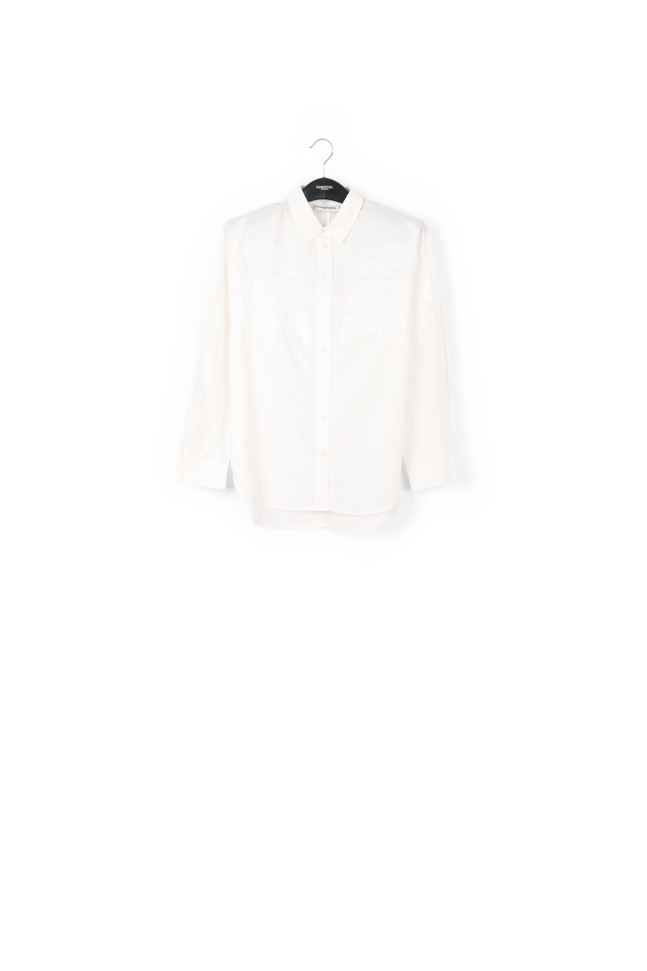 White cotton embroidered shirt