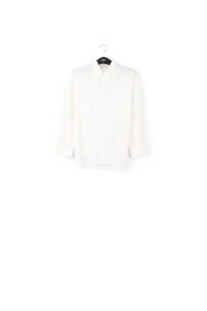 White cotton embroidered shirt