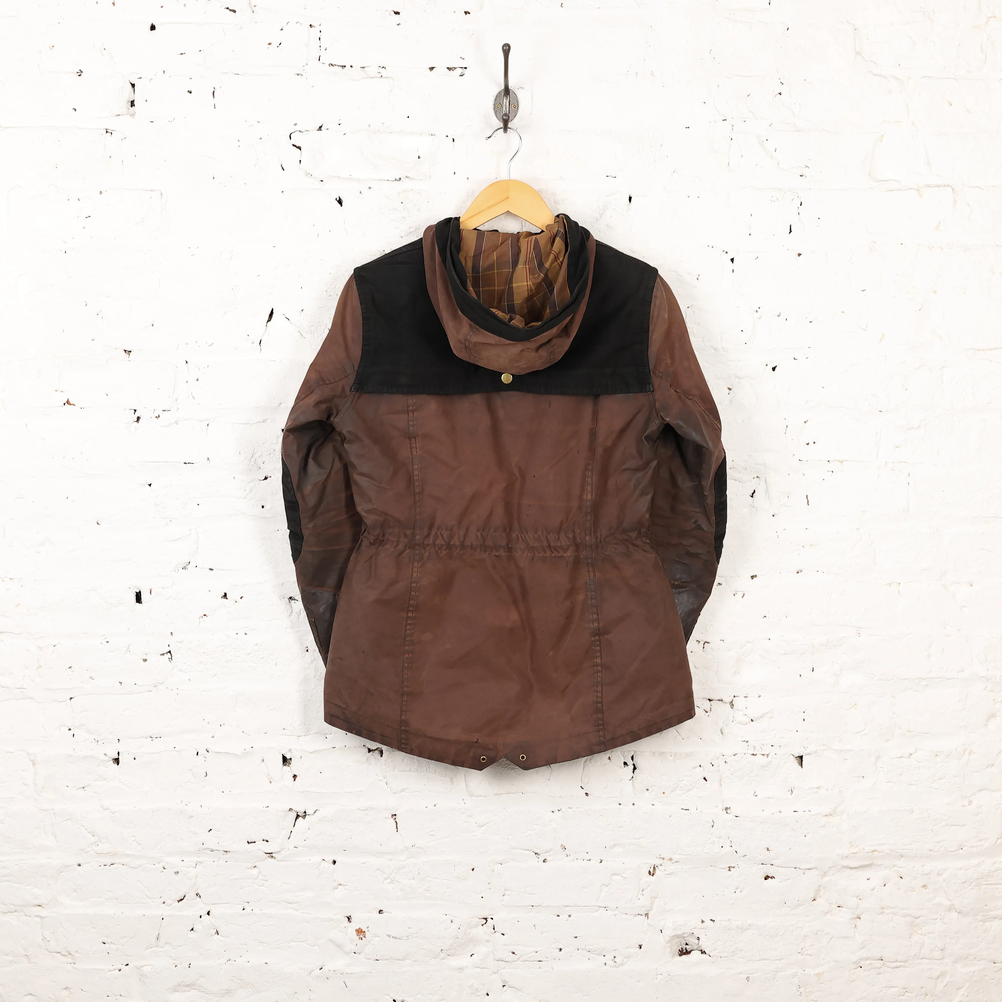 Womens Barbour Hooded Wax Jacket - Brown - Womens S