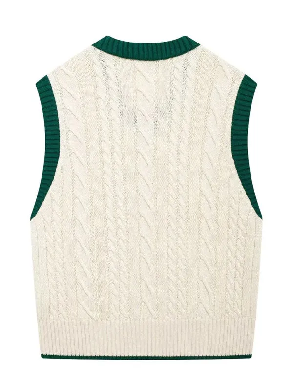 Women's Cable Knit Vest Sweater