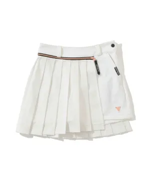 Women's Detachable Pleated Skirt/two Way Shorts White