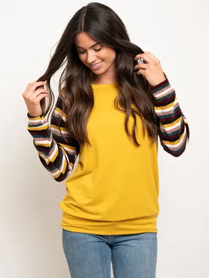 WOMEN'S LONG STRIPES SLEEVES TOP