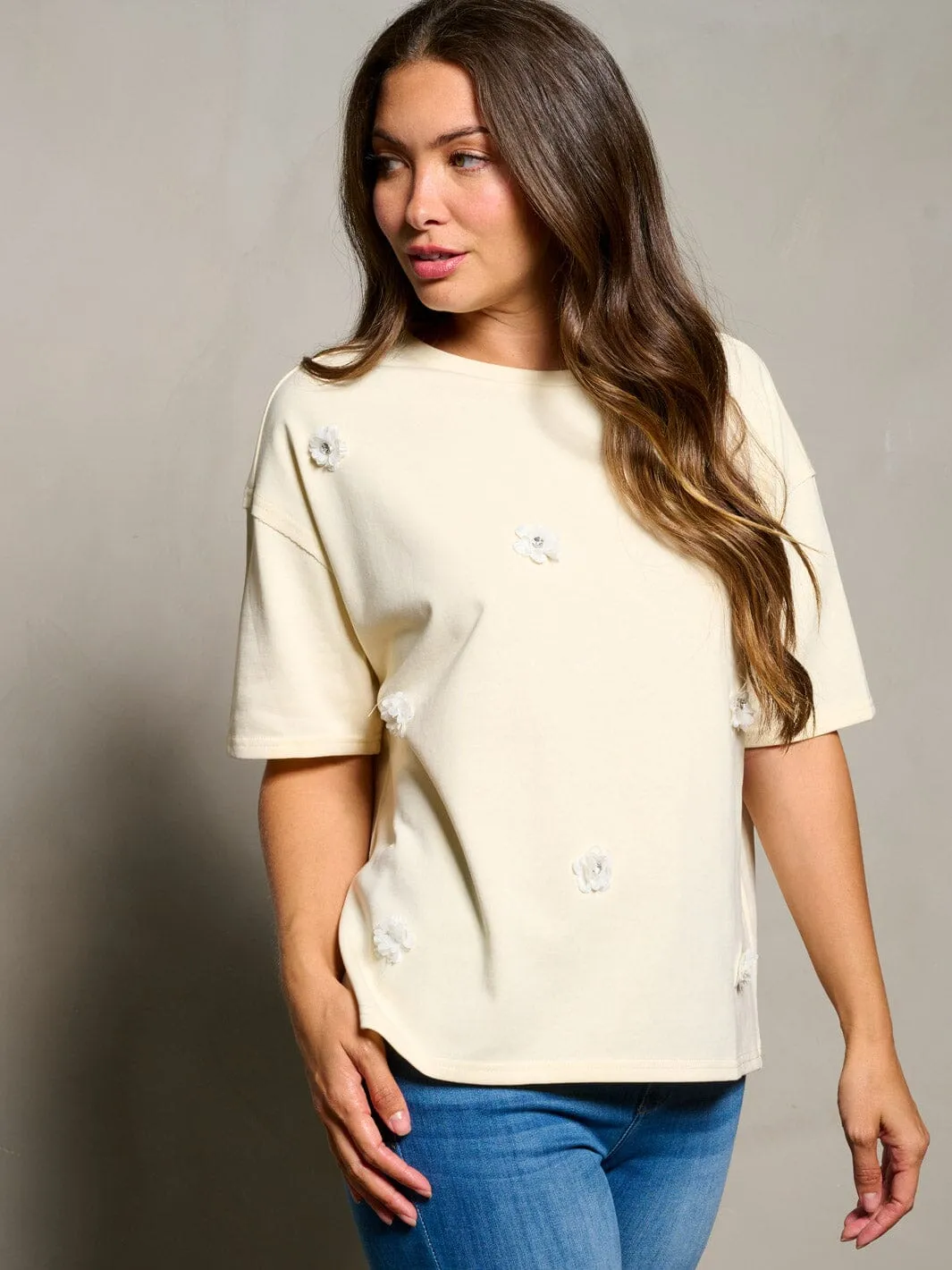 WOMEN'S SHORT SLEEVE DETAILED BLOUSE TOP