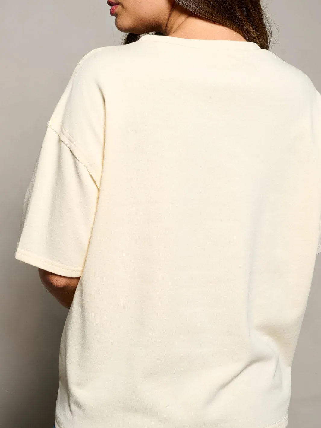WOMEN'S SHORT SLEEVE DETAILED BLOUSE TOP
