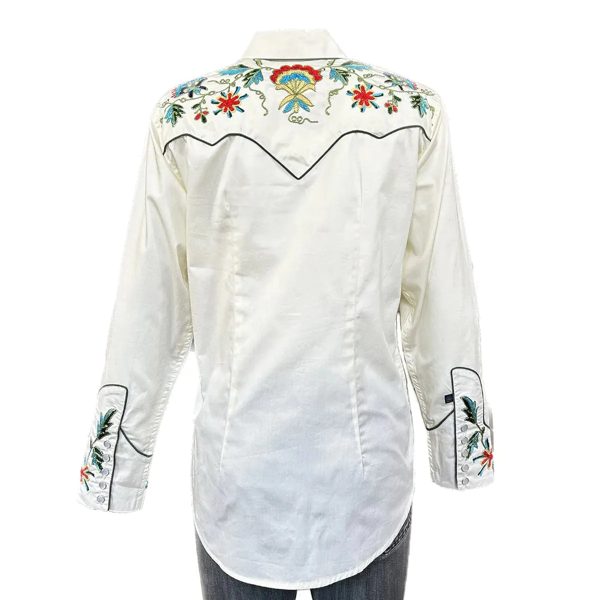 Women's Vintage Western Shirt Collection: Rockmount Fancy Floral Embroidery