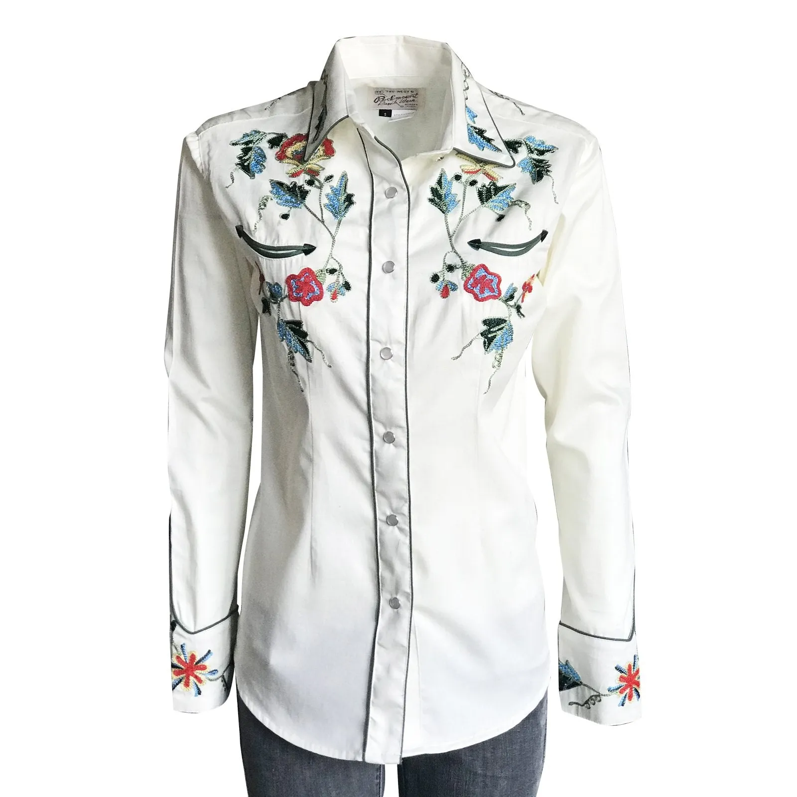 Women's Vintage Western Shirt Collection: Rockmount Fancy Floral Embroidery