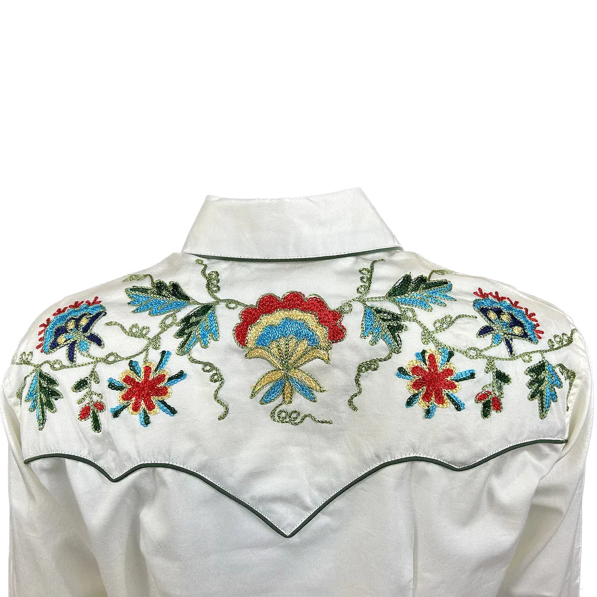 Women's Vintage Western Shirt Collection: Rockmount Fancy Floral Embroidery