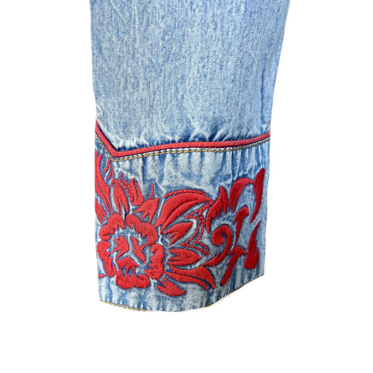 Women's Vintage Western Shirt Collection: Rockmount Fancy Tooling Denim