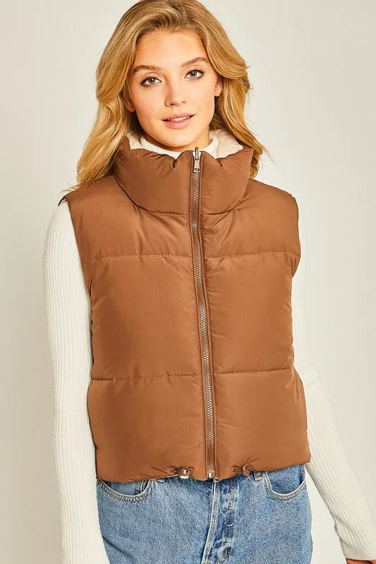 Woven Solid Reversible Vest bc