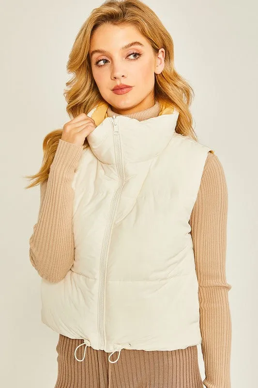 Woven Solid Reversible Vest bc