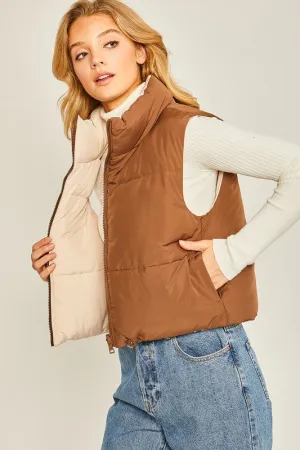 Woven Solid Reversible Vest bc