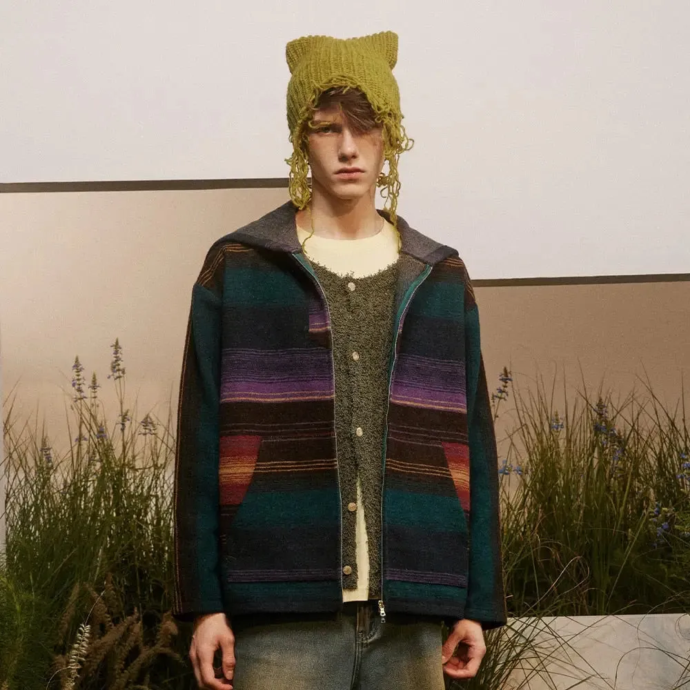 Y2K Retro Striped Hoodie for a Timeless Style Upgrade