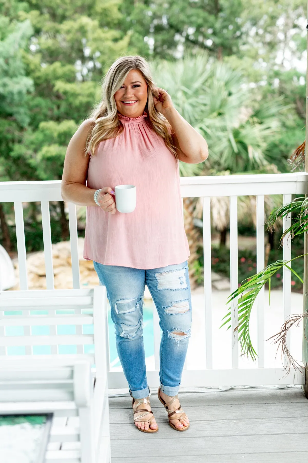 You Were Mine Tank Top- Blush
