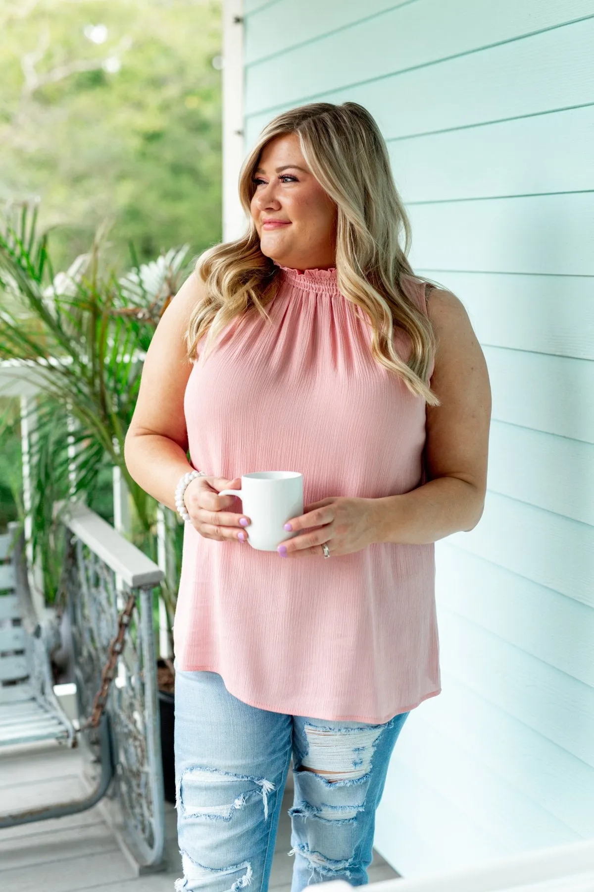 You Were Mine Tank Top- Blush