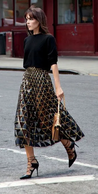 Yves St. Laurent velvet pleated skirt Size 8UK