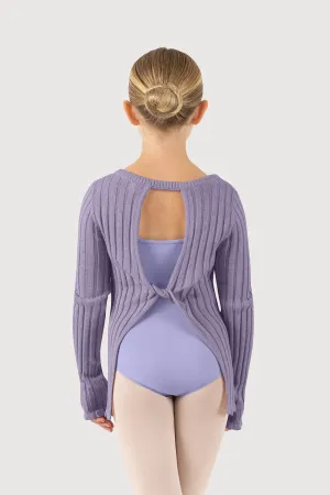 Z50259G - Bloch Rose Open Back Girls Knitted Sweater