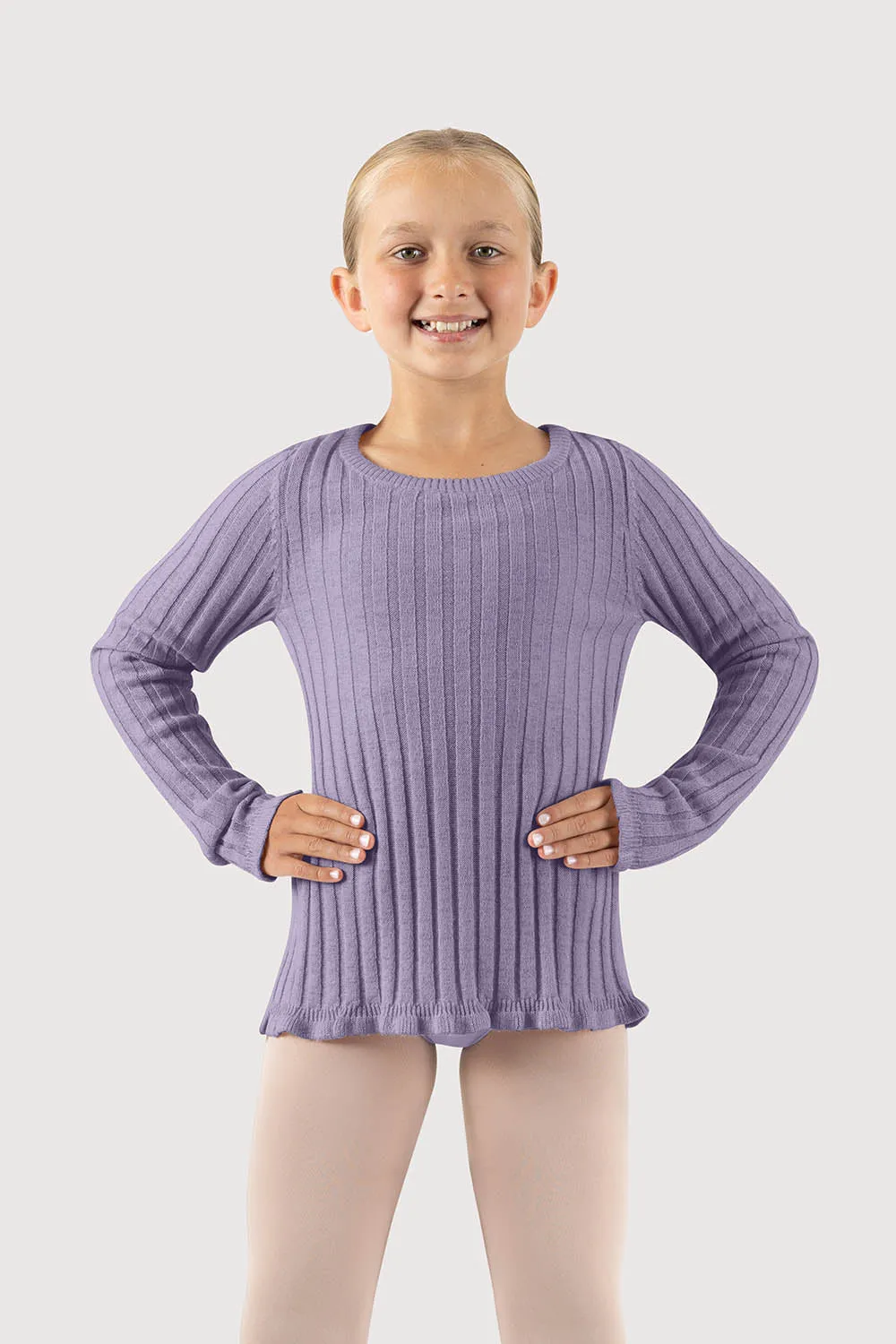 Z50259G - Bloch Rose Open Back Girls Knitted Sweater